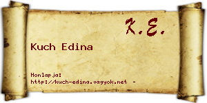 Kuch Edina névjegykártya